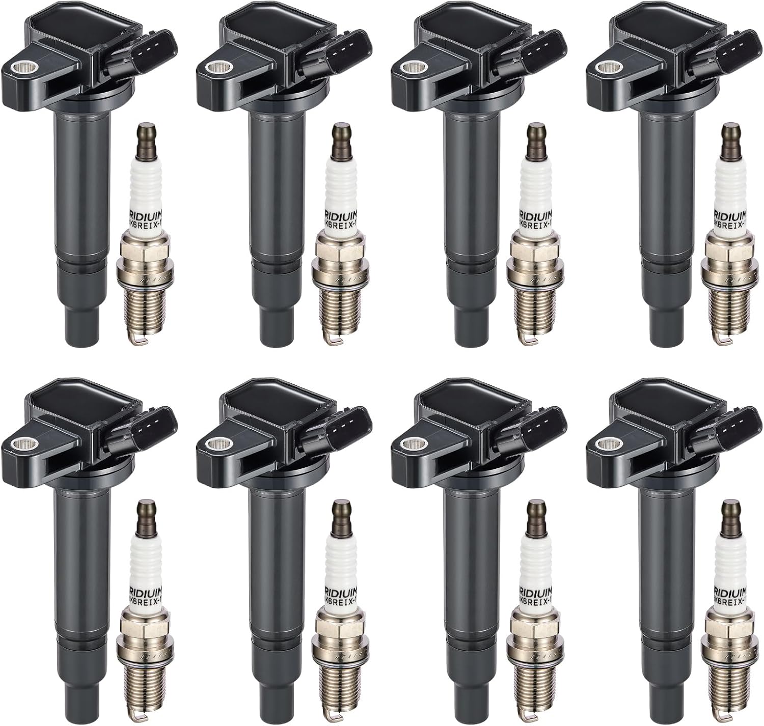 Ignition Coil Pack UF230 & Spark Plugs 4504 for Toyota Vehicles