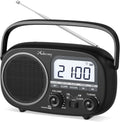 Portable Radio AM FM with Bluetooth - Rechargeable, Multi-Power