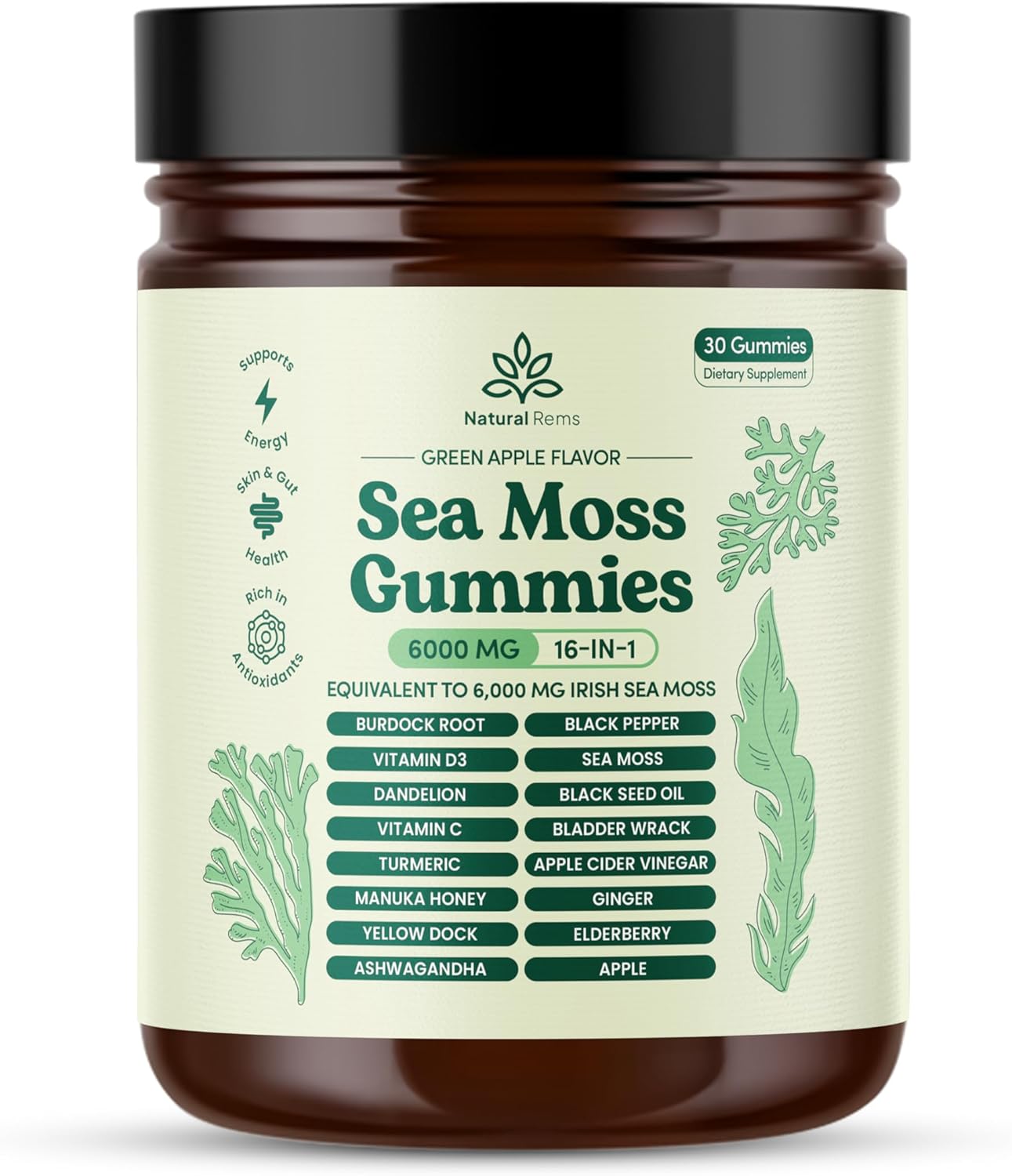 Sea Moss Gummies 16-in-1 for Immune Support and Wellness