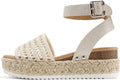 Soda Topic Open Toe Buckle Ankle Strap Espadrille Flatform