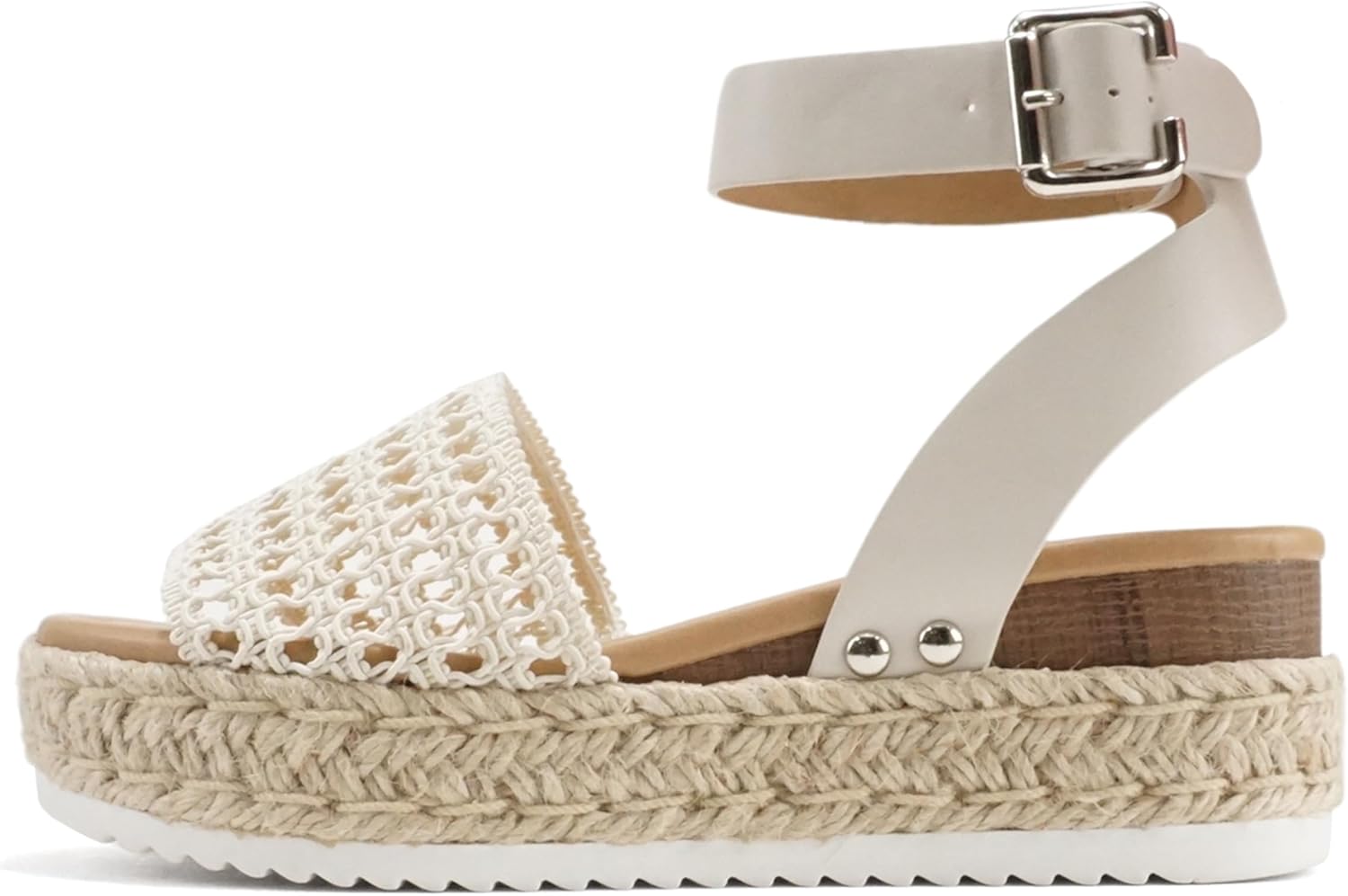 Soda Topic Open Toe Buckle Ankle Strap Espadrilles Sandals