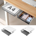 2 Pack Hidden Attachable Under Desk Drawers by Tolare - Maximizes Desk Space