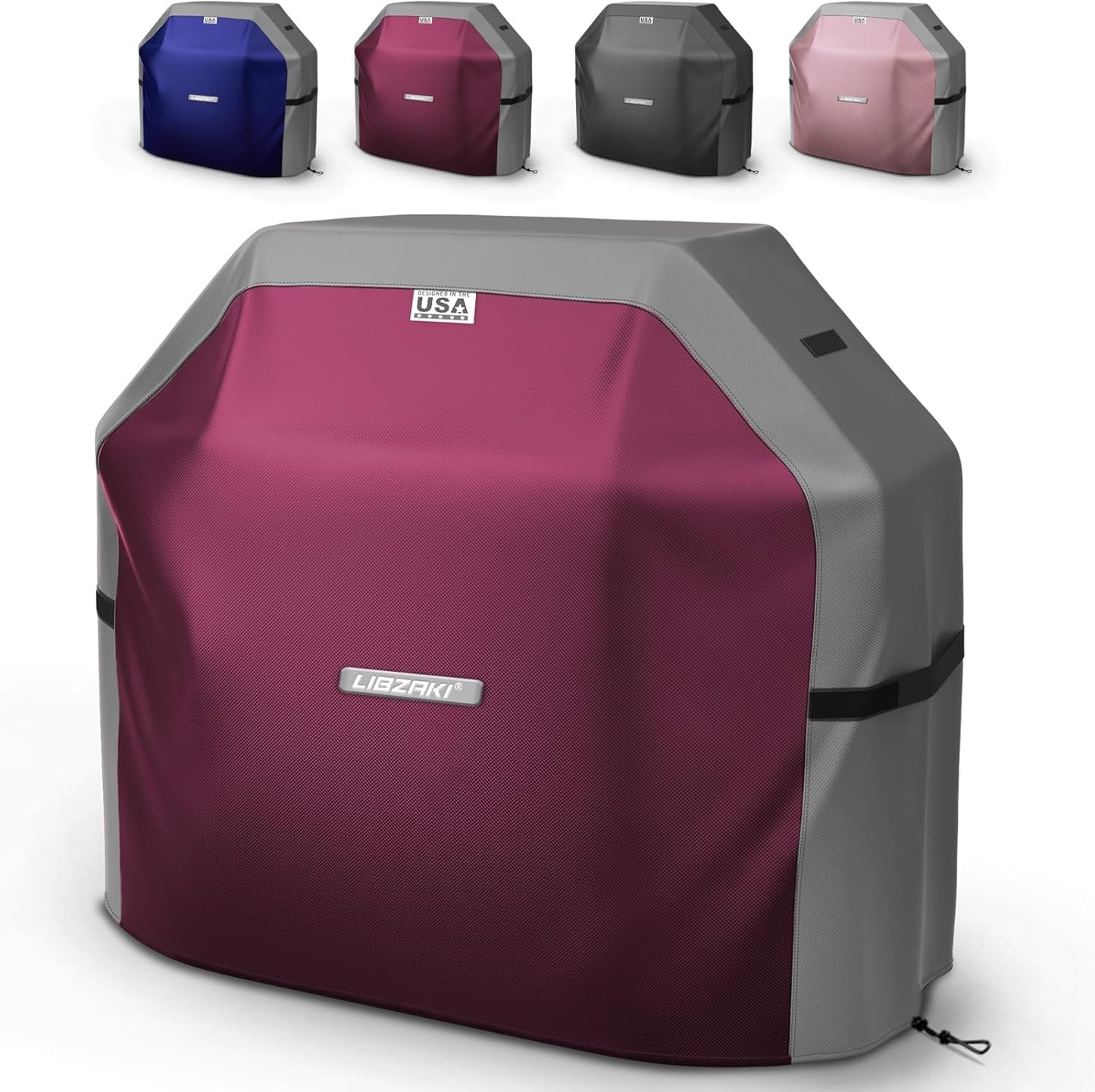 LIBZAKI 60in Grill Cover - Waterproof, Weather Resistant, Durable