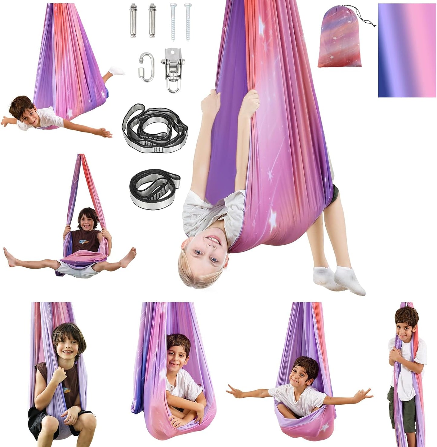 Sensory Swing for Kids & Adults - Double Layer Therapy Cuddle Swing