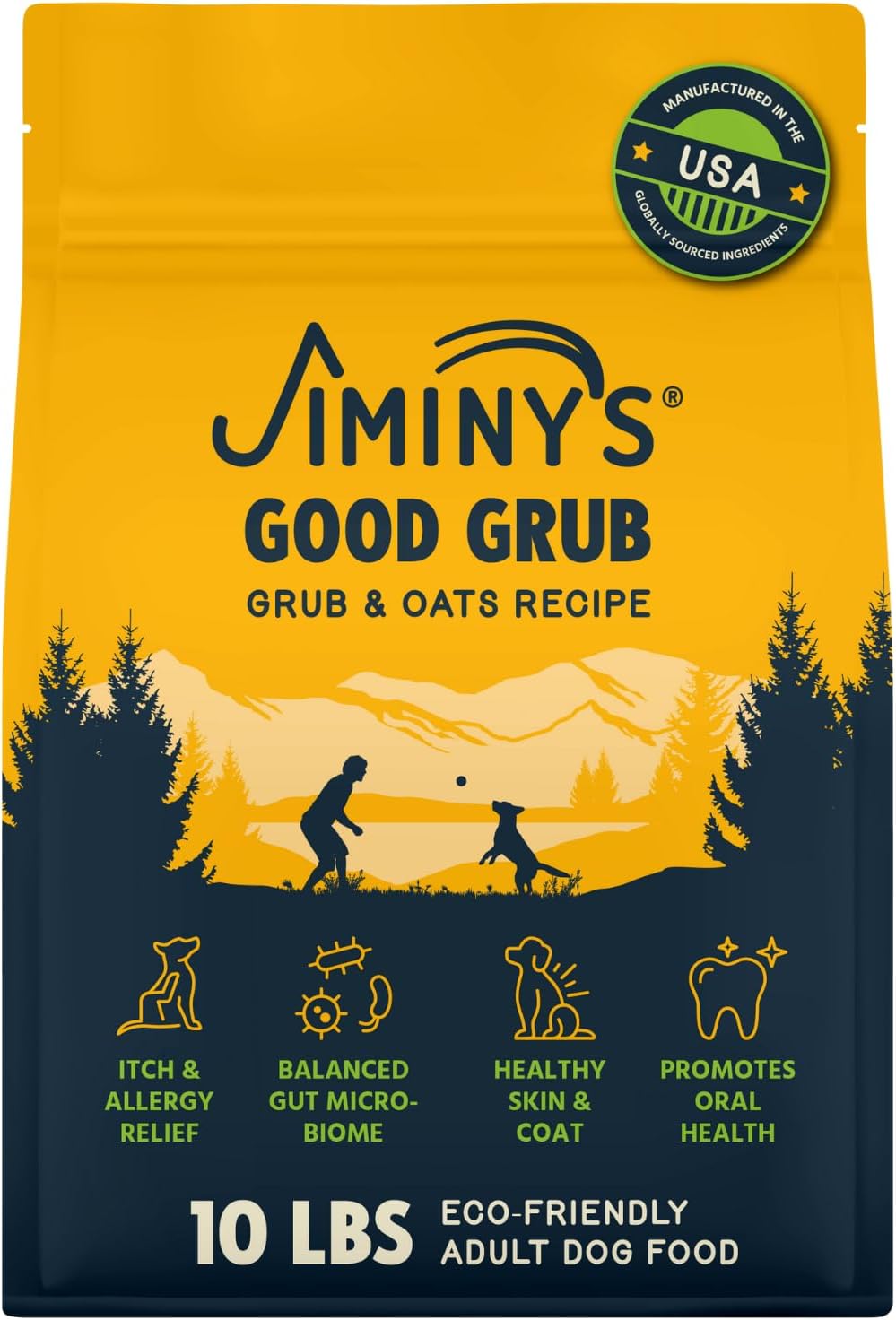 Jiminy's Good Grub Dry Dog Food for Healthy Skin and Coat