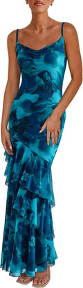 PRETTYGARDEN Floral Beach Sundress for Women - Maxi Dress