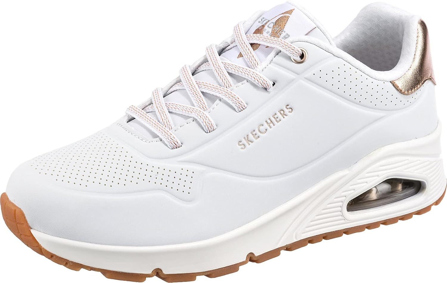 Skechers Women's Uno-Shimmer Away Wedge Slip-on Fashion Sneakers
