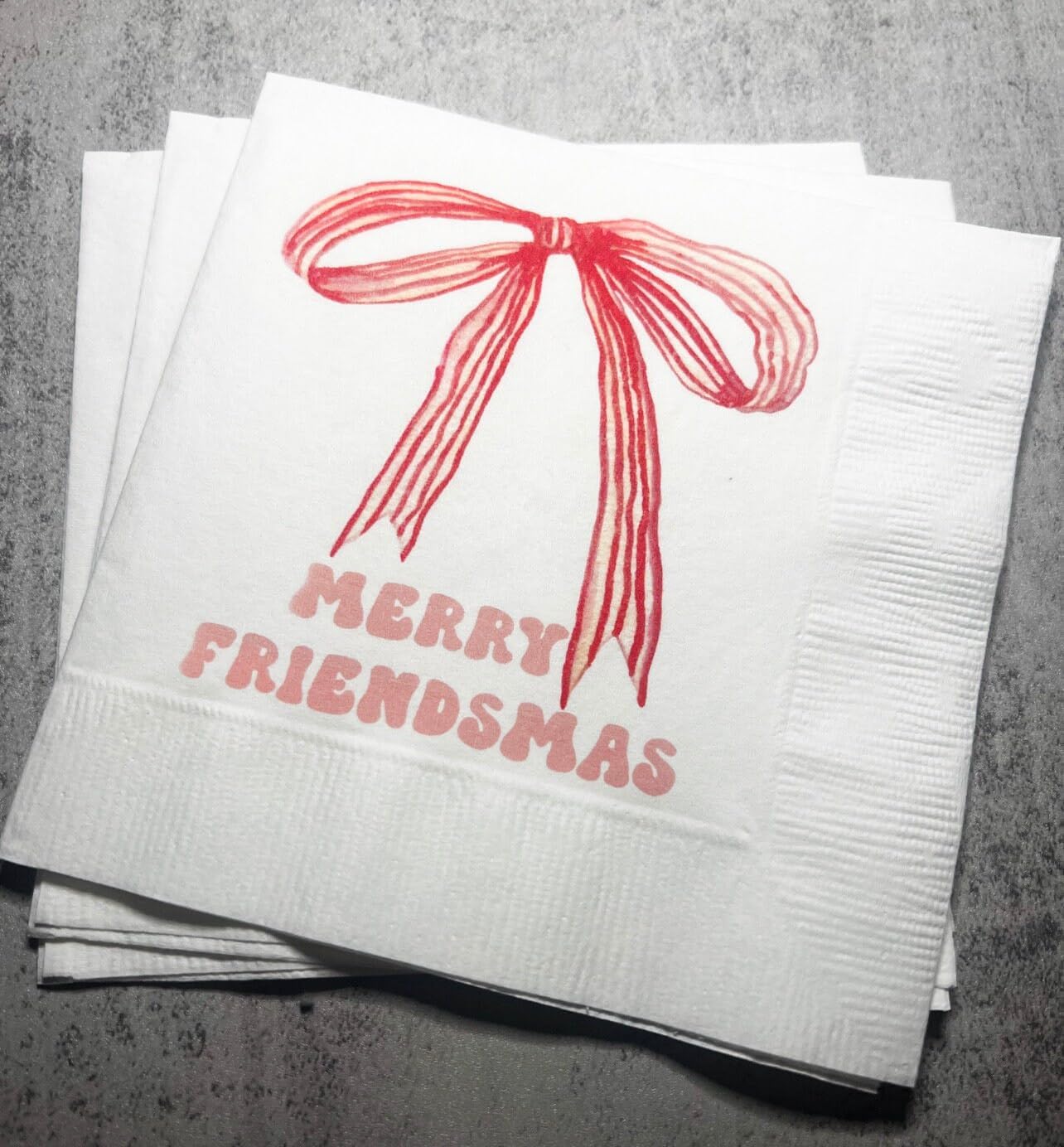 Festive Funny Friendsmas Cocktail Napkins Set