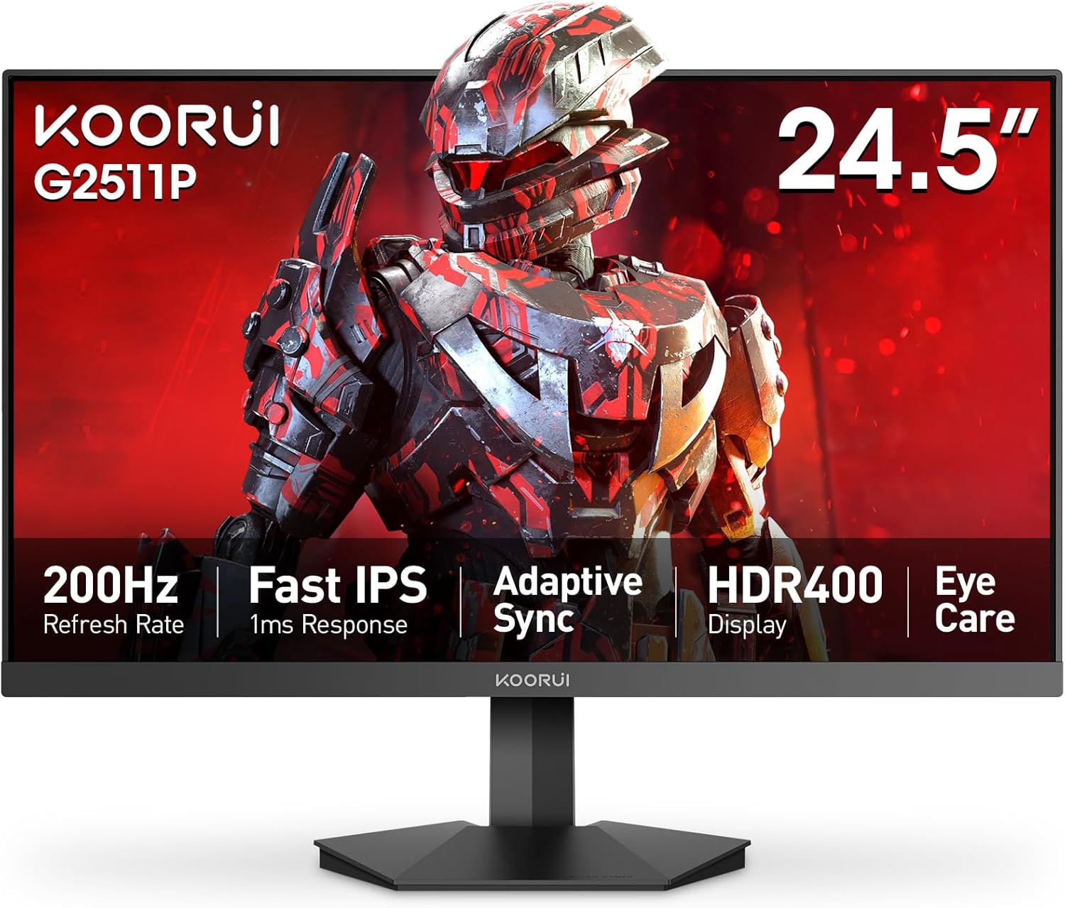 KOORUI 24.5 inch Gaming Monitor with 200Hz Refresh Rate