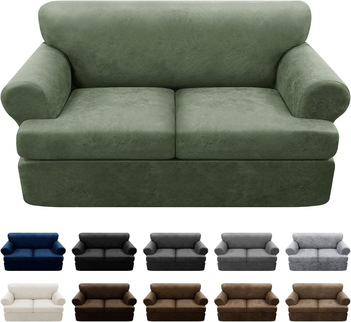 3-Pieces T Cushion Loveseat Slipcovers for Stylish Protection