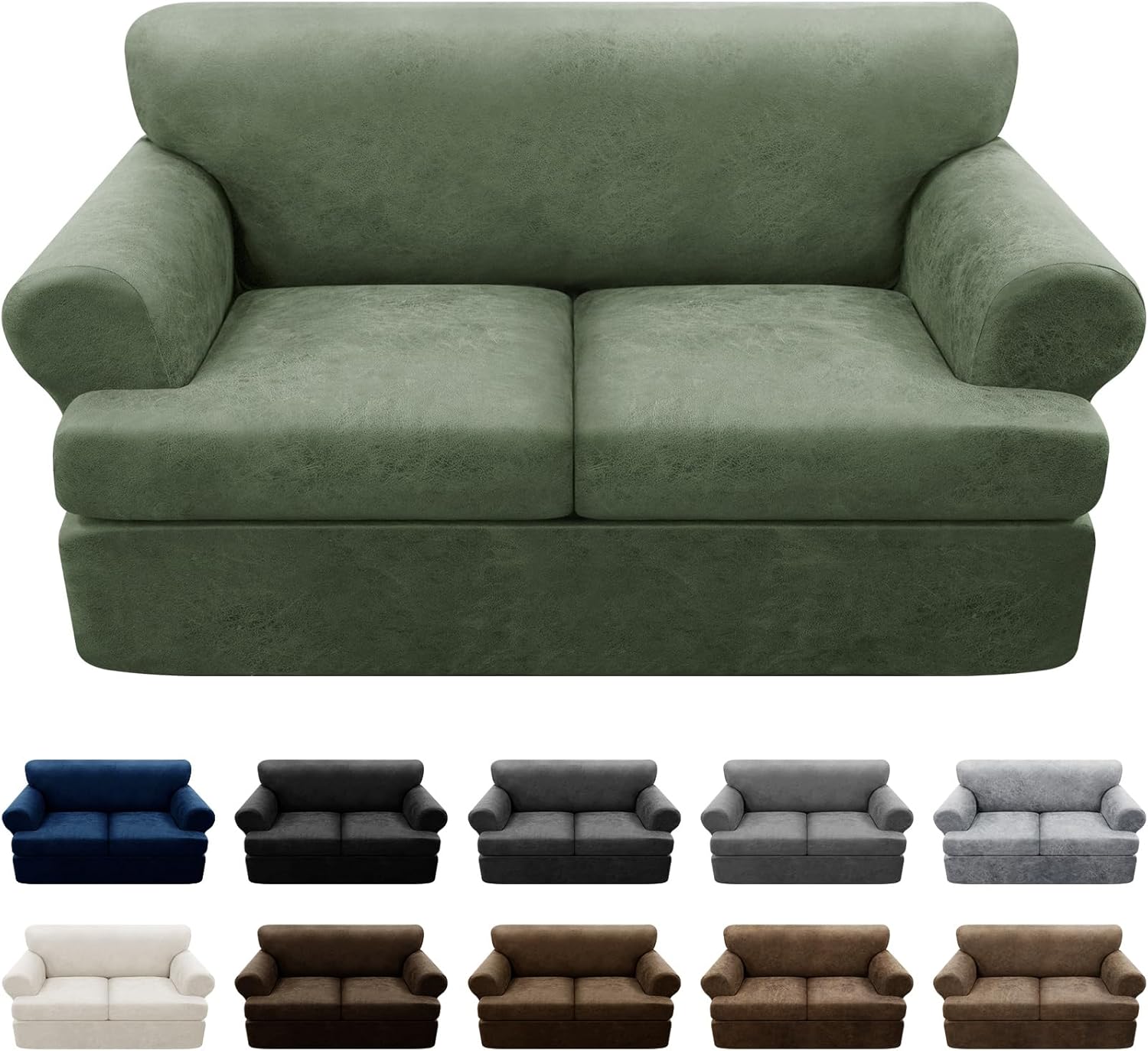 3-Pieces T Cushion Loveseat Slipcovers for Stylish Protection