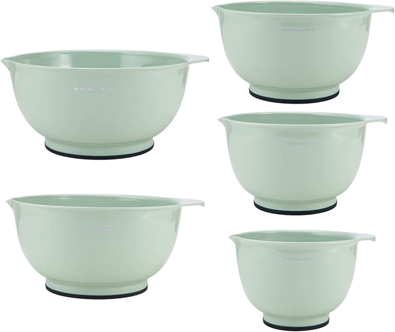 KitchenAid Classic Mixing Bowls Set of 5 in Pistachio Color