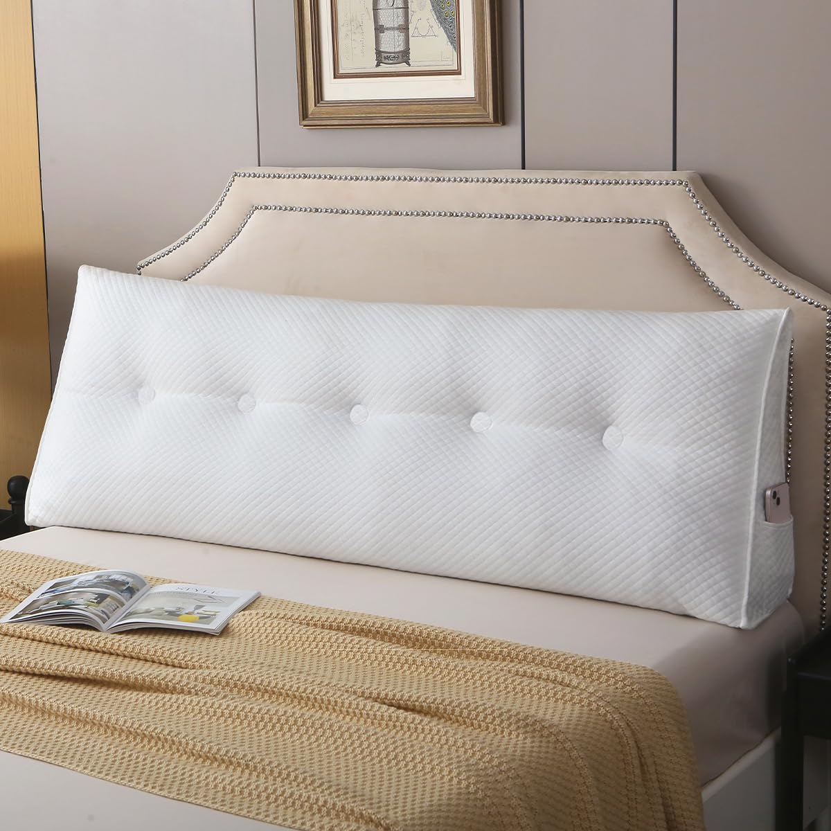 Wedge Headboard Pillow for Bed - Perfect Support for Relaxing