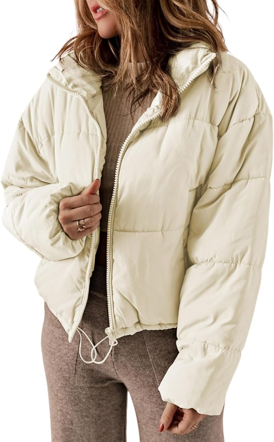 Dokotoo Womens Winter Quilted Puffer Jacket with Pockets