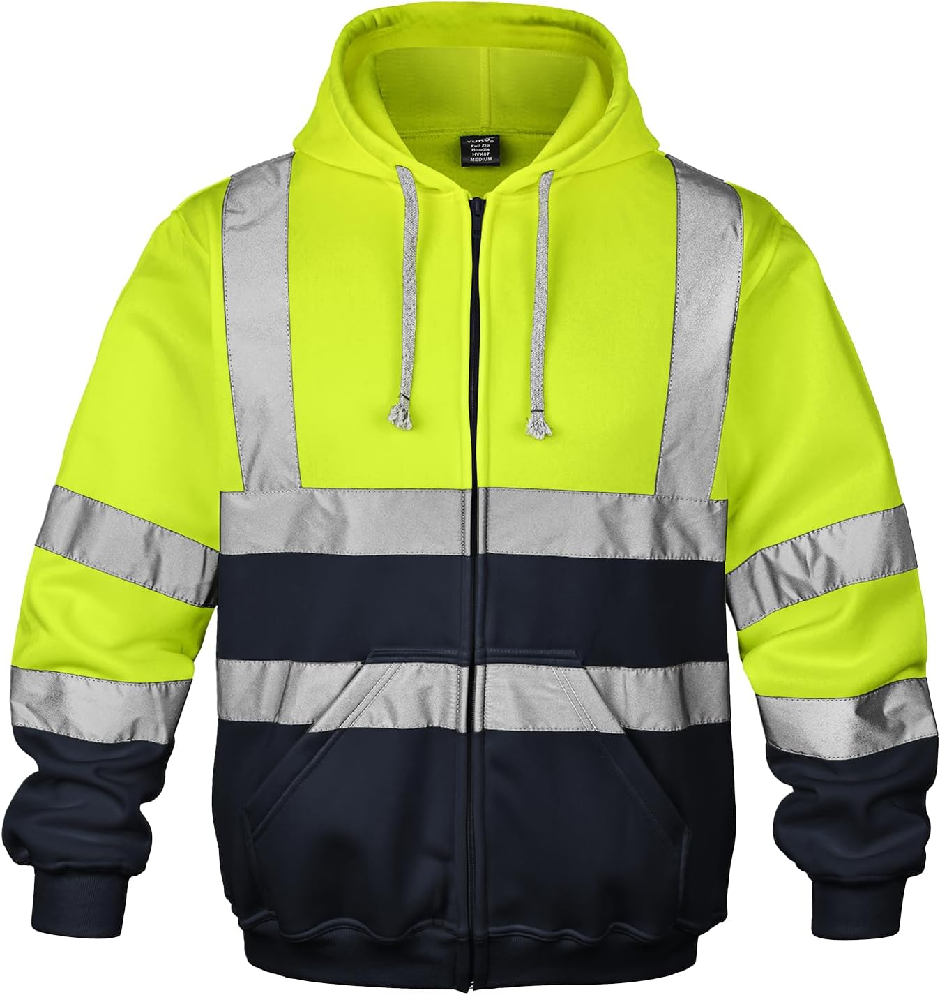 Hi Vis Men's Solid Color Reflective Sweatshirts for Safety
