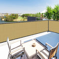Houssity Beige 4 ft x 81 ft Balcony Deck Fence Privacy Screen
