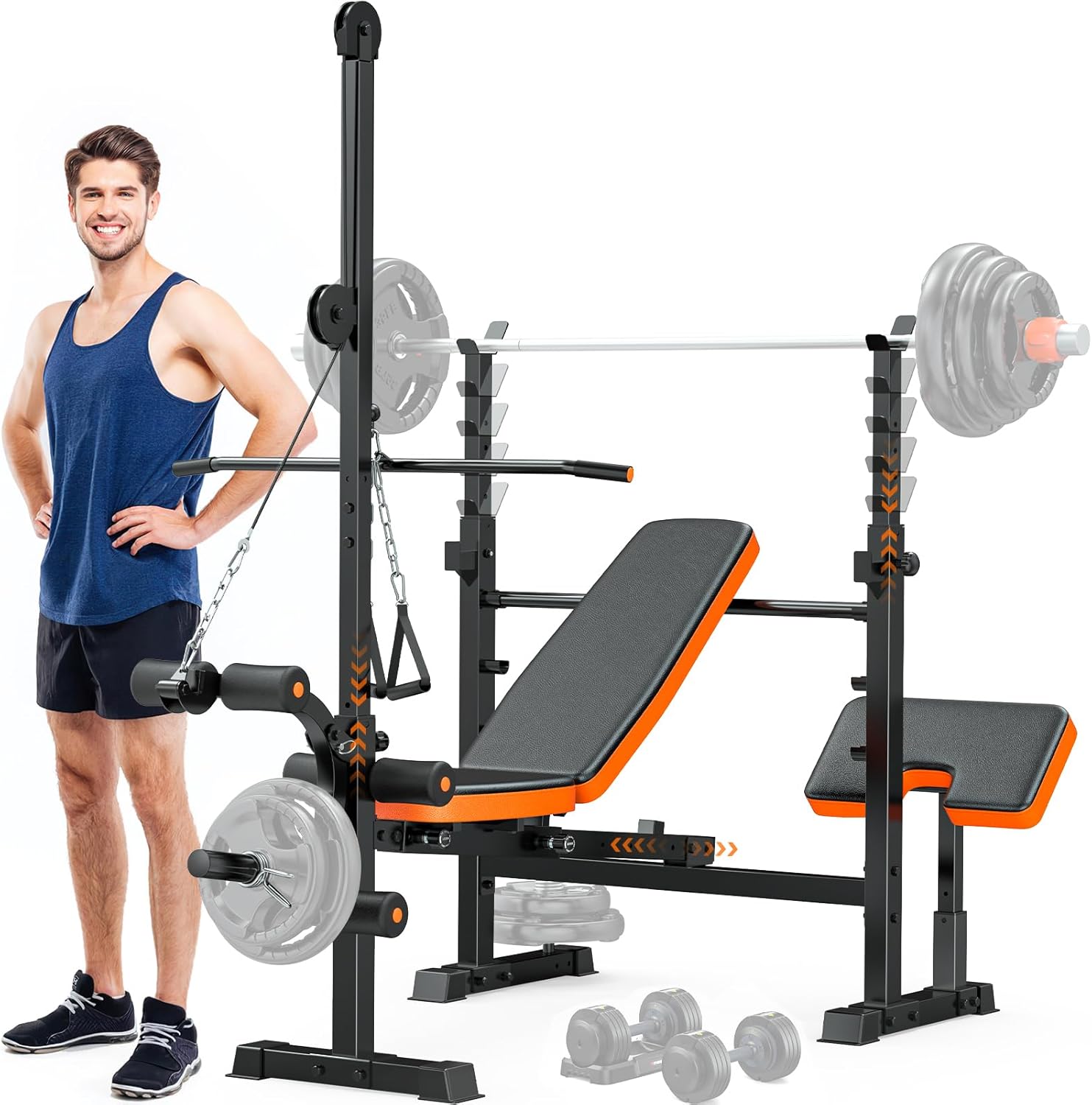 Fostoy Weight Bench: 770lbs Adjustable Bench Press for Home Gym