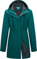 Lightweight Waterproof Women's Fleece-Lined Hooded Rain Coat - Warm