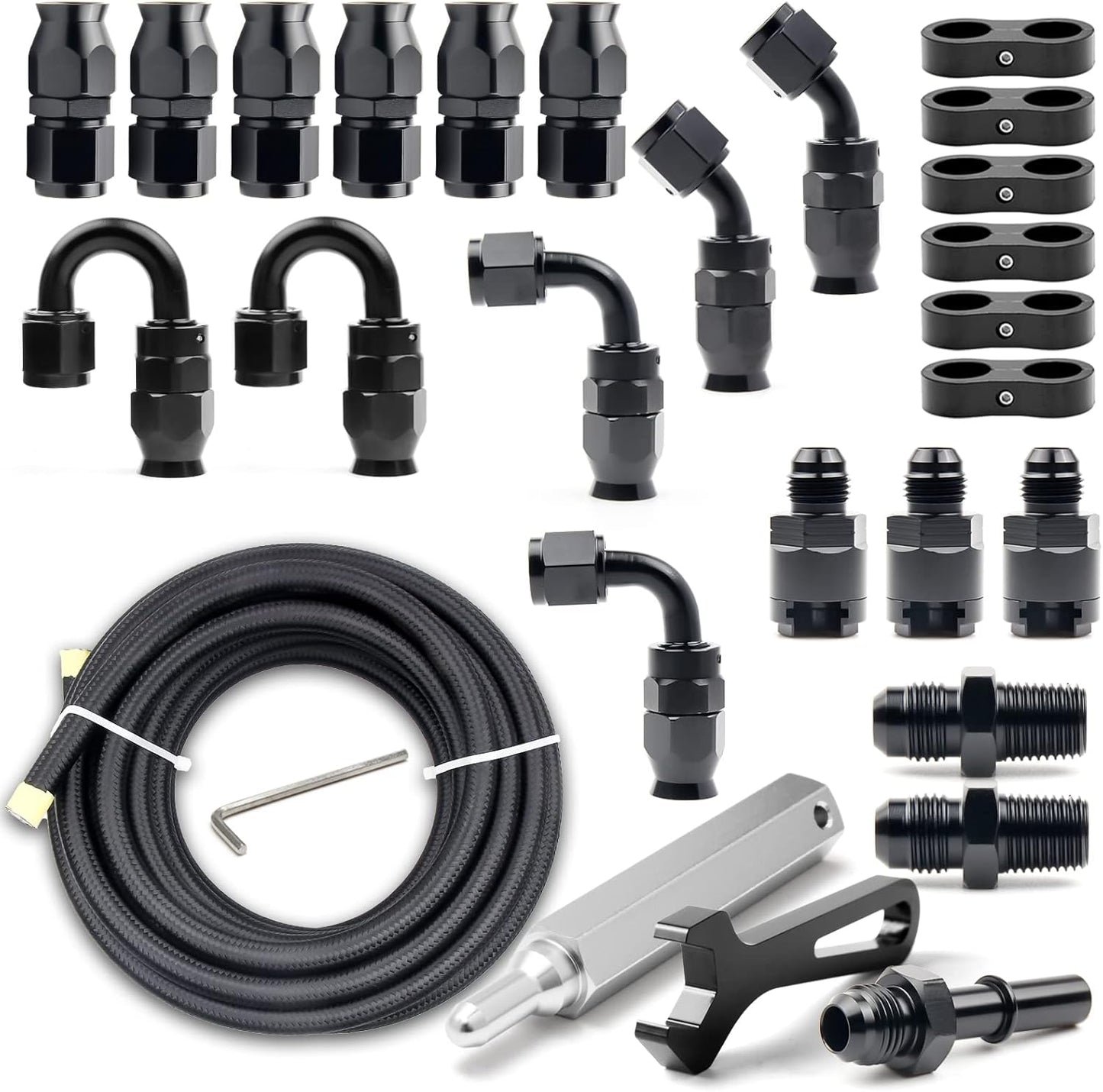 6AN PTFE Fuel Line Kit for LS Swap EFI E85 Injection Systems