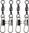 Fishing Barrel Swivel with Safety Snaps 50pcs Pack - High Strength