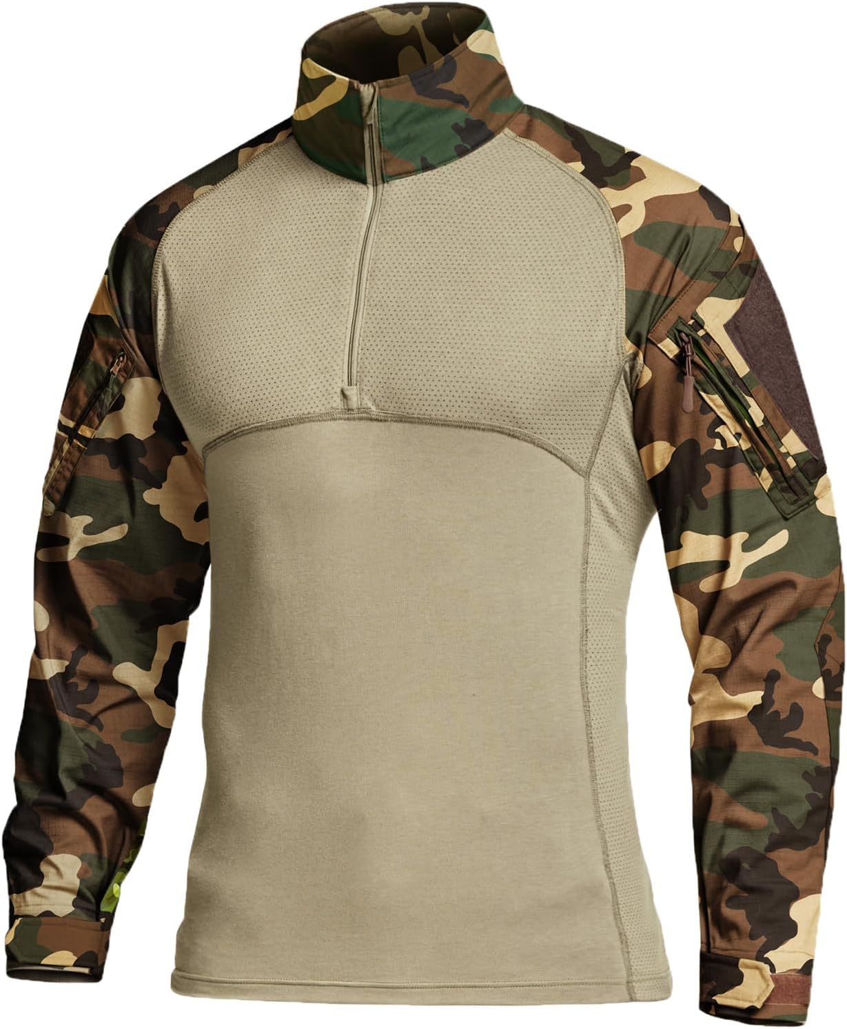 CQR Men's Tactical Combat Shirt with Pockets for Outdoor Use