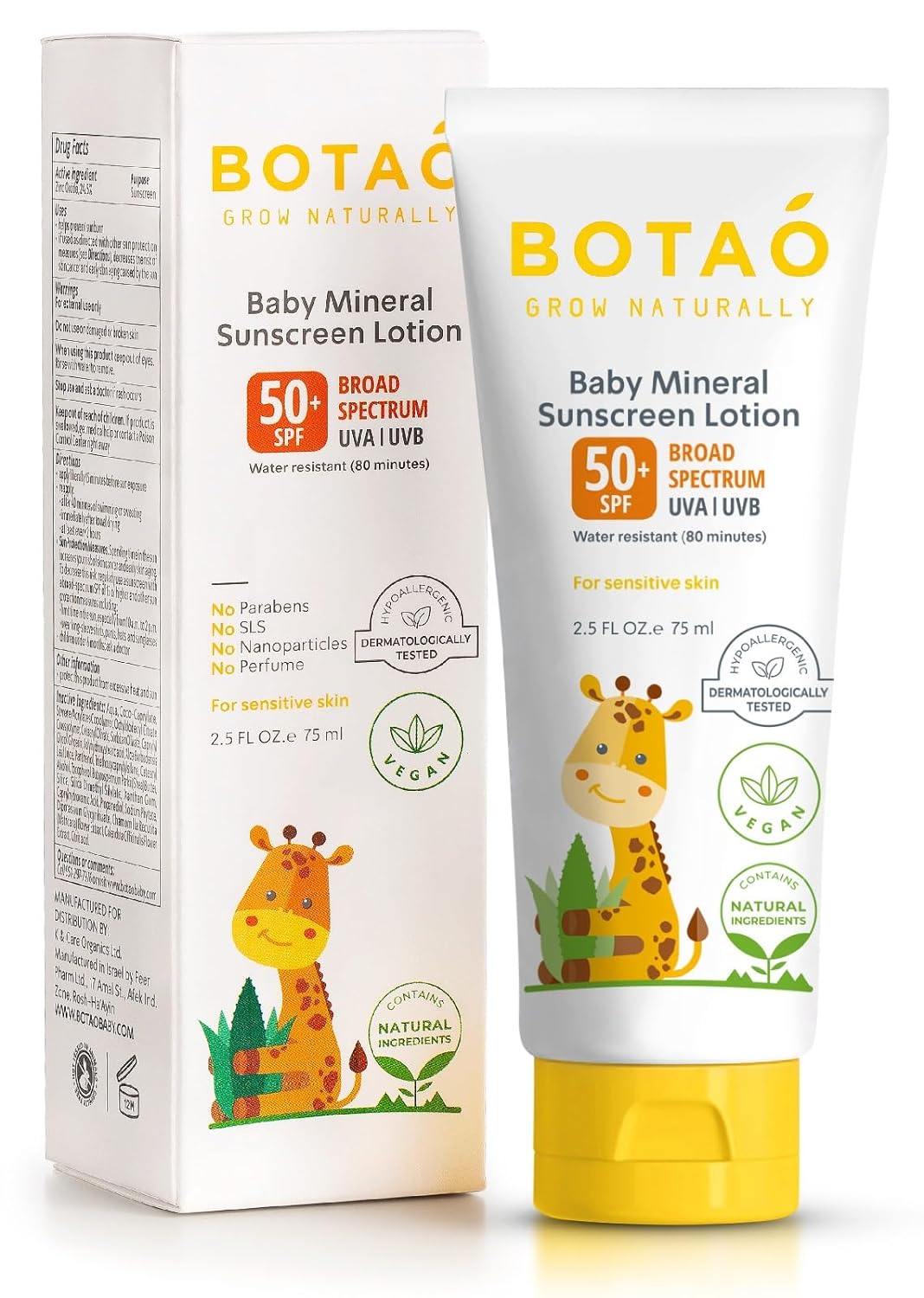 Botao Baby SPF50 Mineral Sunscreen - Gentle Protection