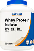 Whey Protein Isolate Unflavored 5LBS - High Protein, Low Additives