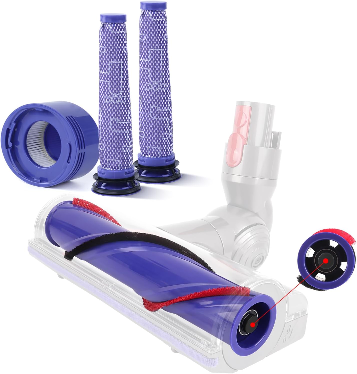 Dyson V7 Roller Brush & HEPA Filter: WYWY.Wide