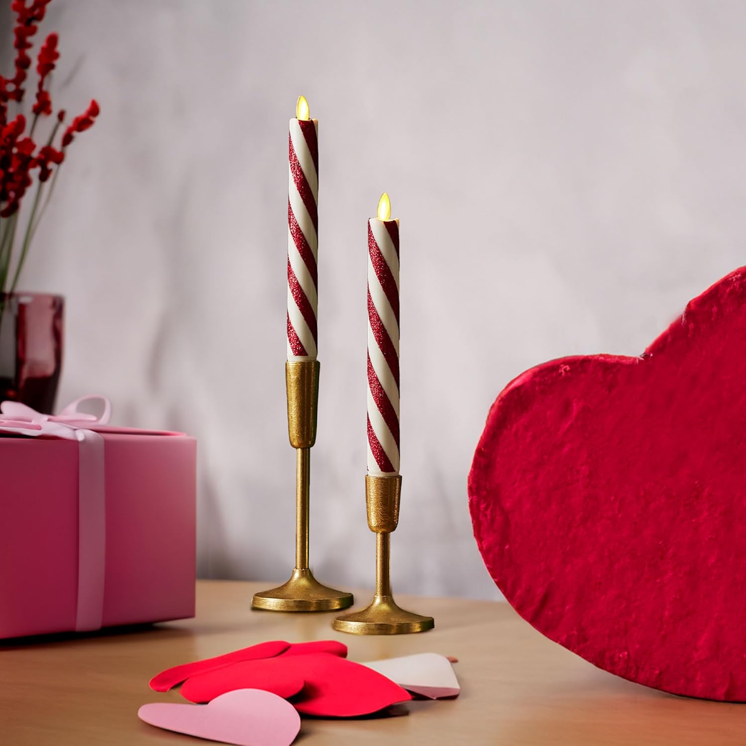 Luminara Flameless Battery Operated Taper Candle Set of 2