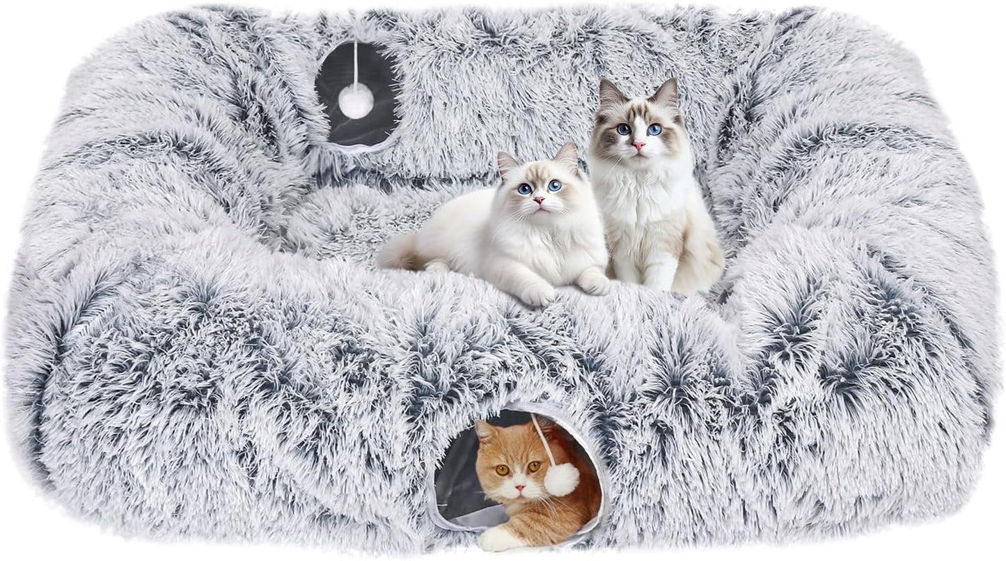 Extra Large Cat Tunnel Bed for Indoor Cats and Small Pets