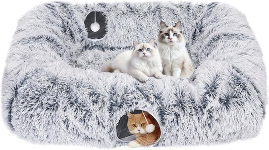 Extra Large Cat Tunnel Bed for Indoor Cats and Small Pets