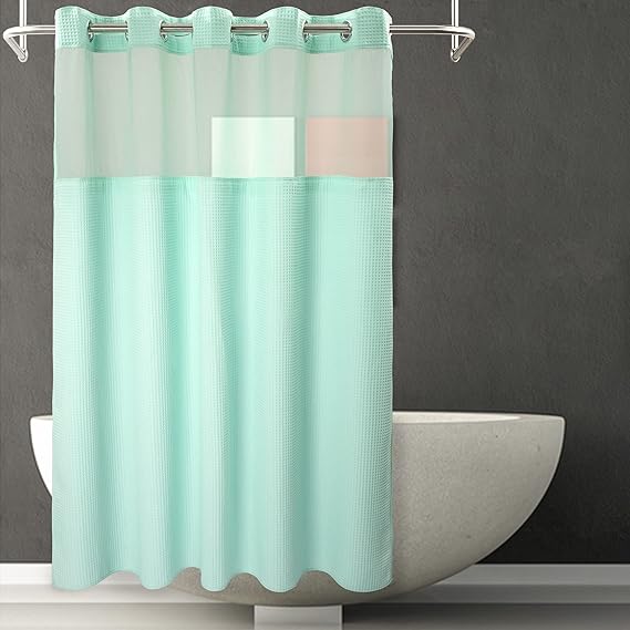 River Dream Water Glass Fabric Shower Curtain Set for Your Bathroom