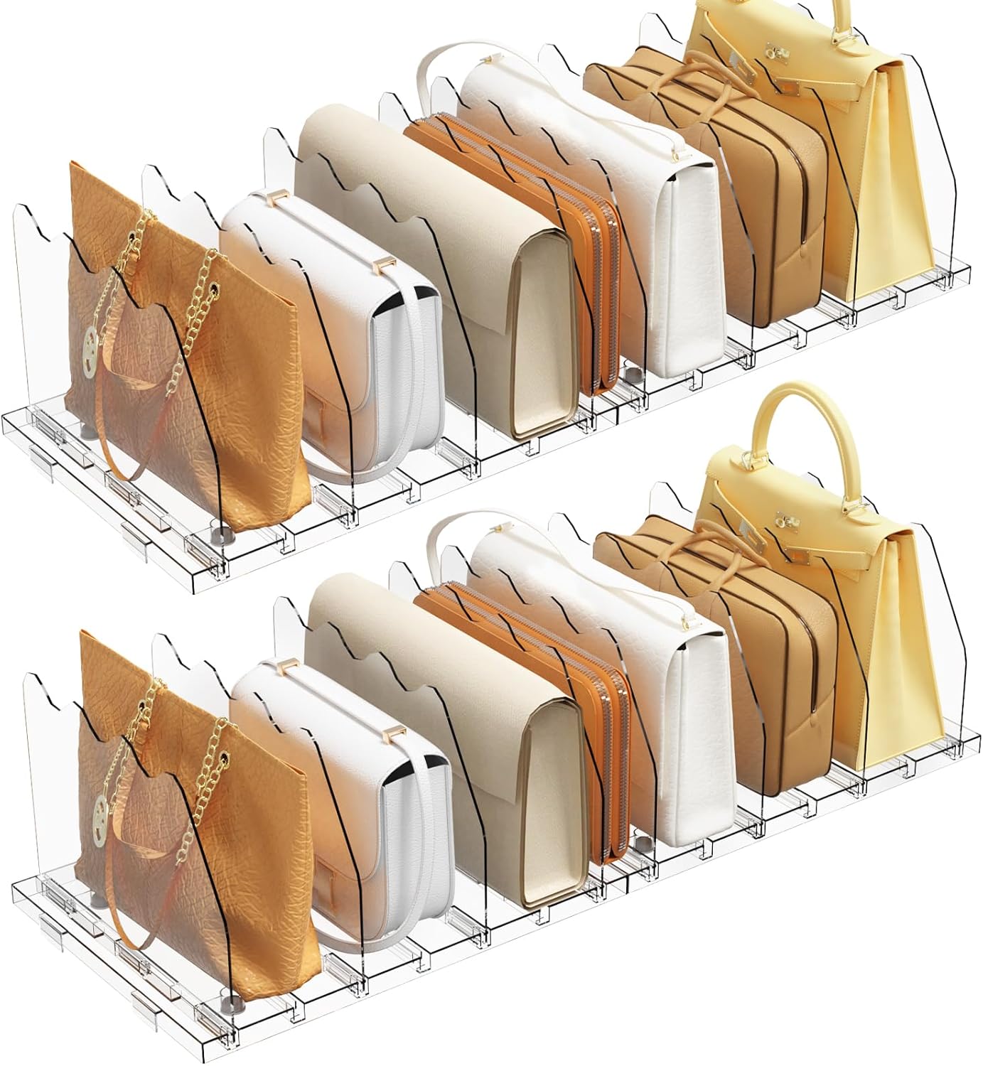 SPACEKEEPER Adjustable Shelf Divider for Closet Organization