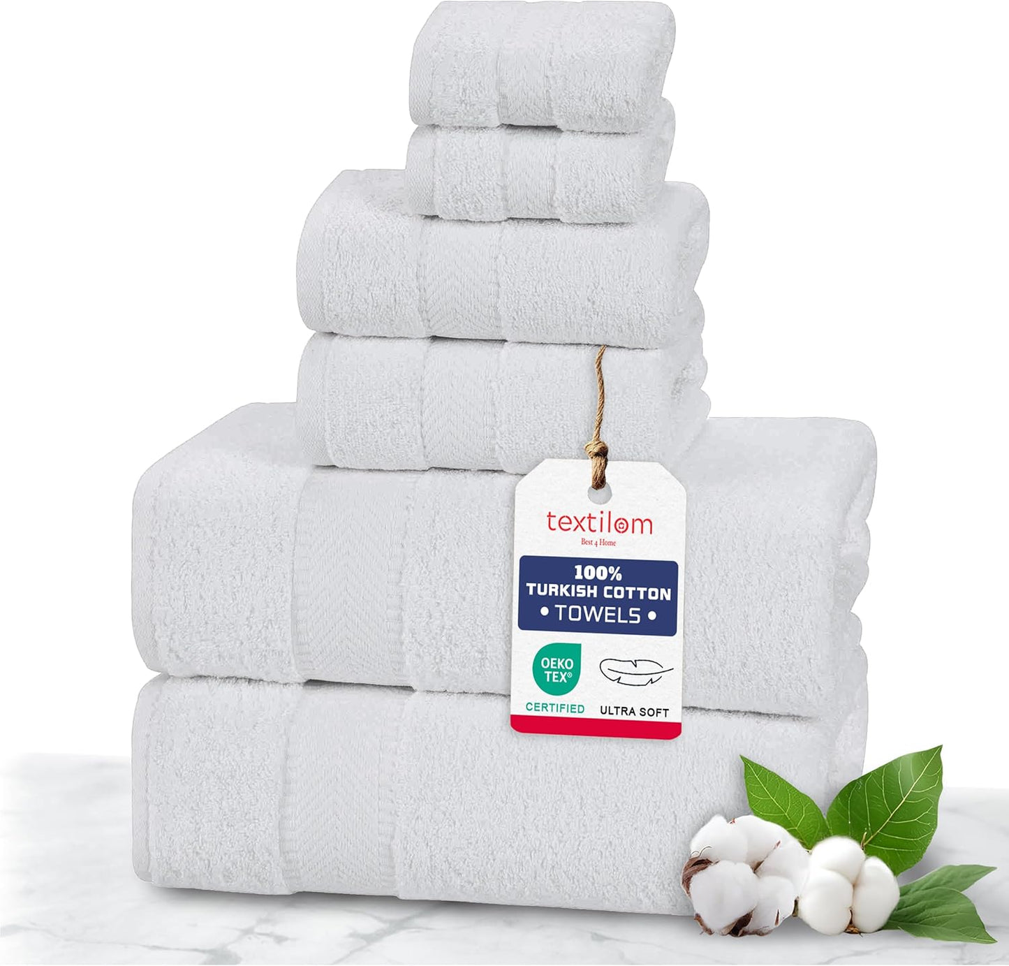 Luxurious 100% Turkish Cotton Bath Towel Set for Every Home