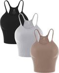 Free to Be Tank Cropped Ribbed Racerback Tank Top - Lightweight