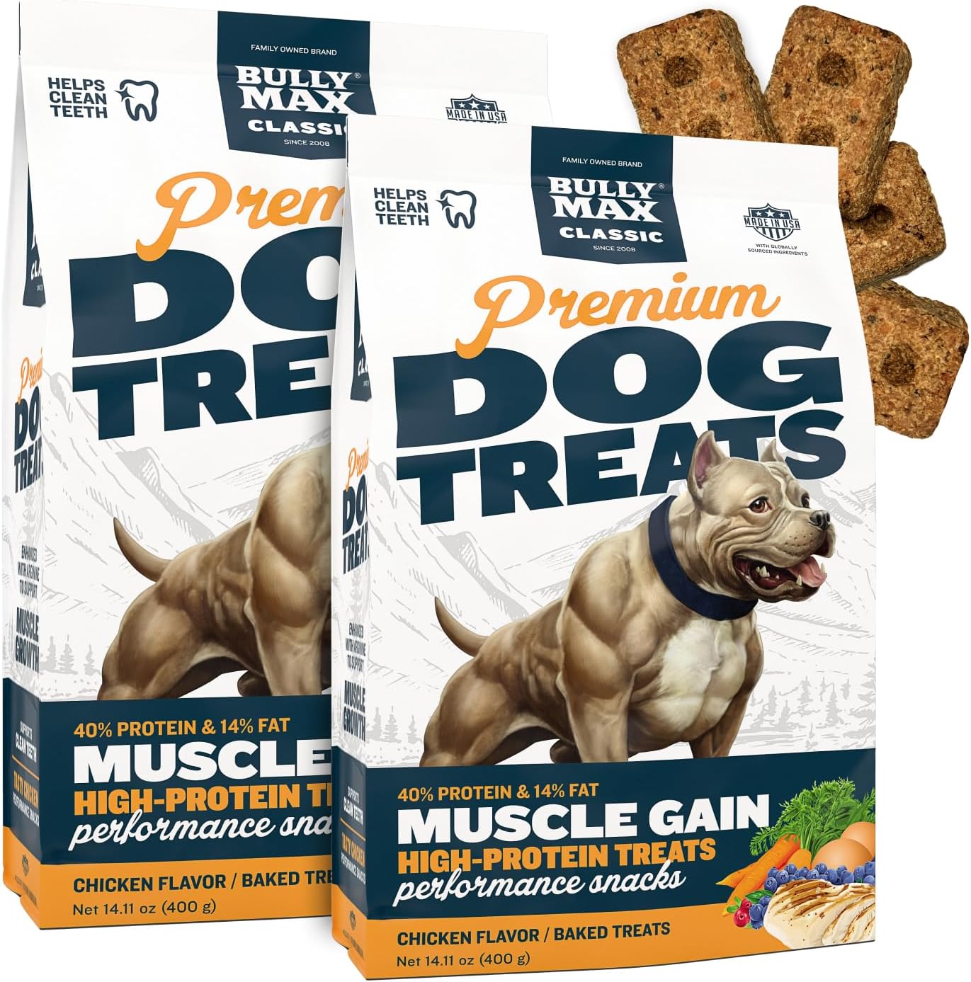 Bully Max High Protein Dog Treats for Puppies and Adult Dogs