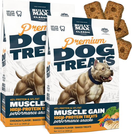 Bully Max High Protein Dog Treats for Puppies and Adult Dogs