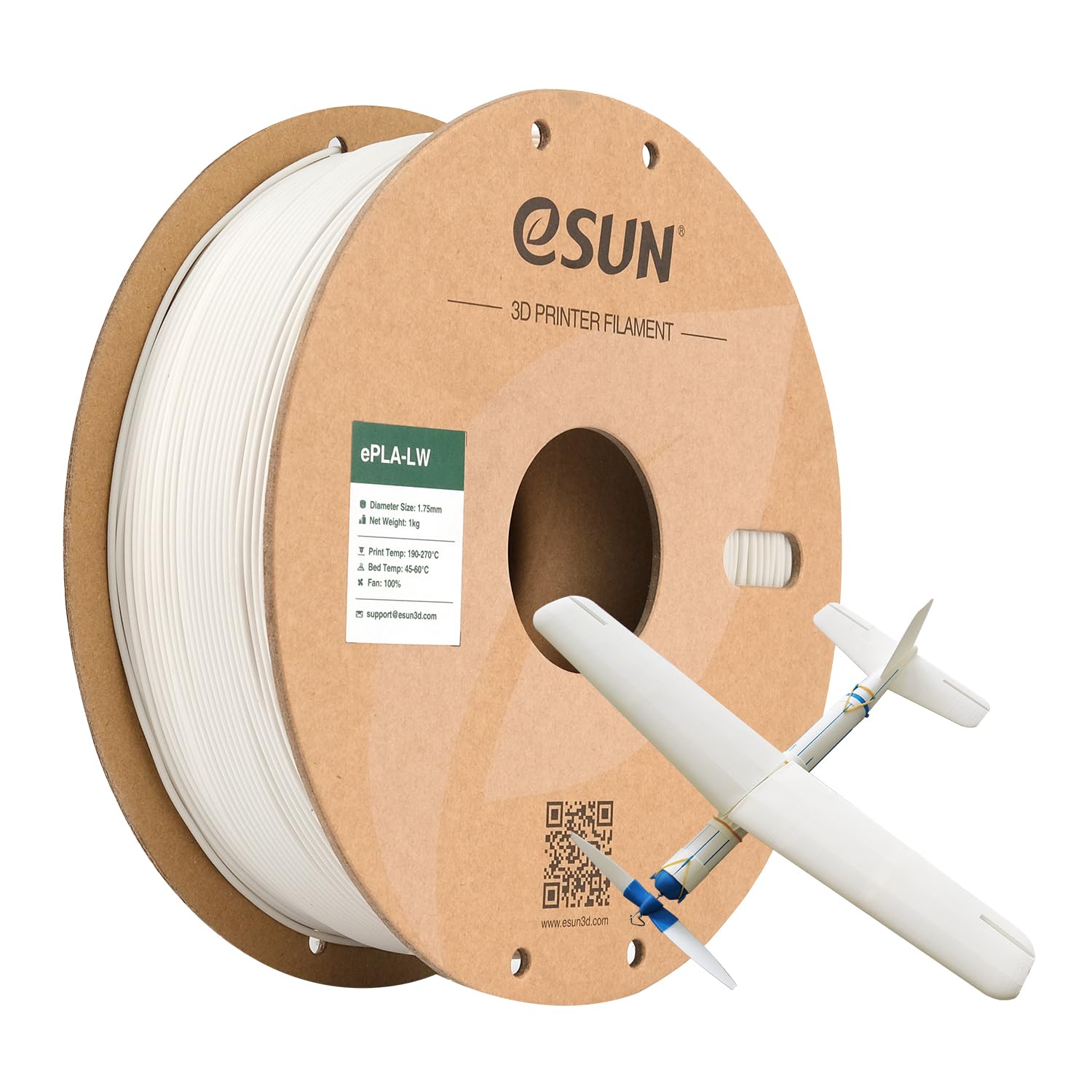 eSUN PLA LW Filament 1.75mm 1KG Lightweight Strong Paint Adhesion
