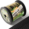 Paracord 550 on Spool Black 500FT - Heavy Duty 100% Nylon Rope