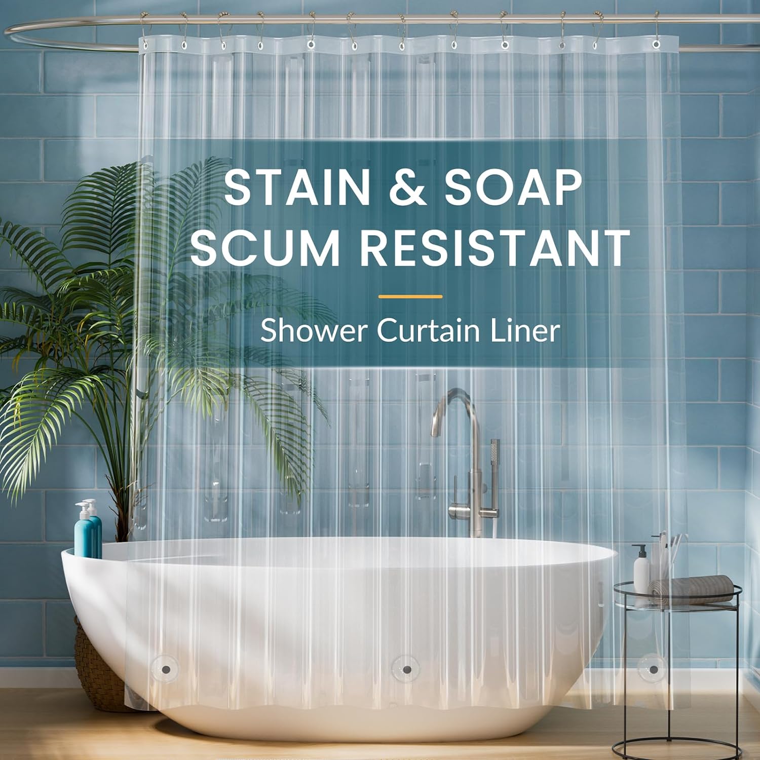 Titanker Waterproof Shower Curtain Liner