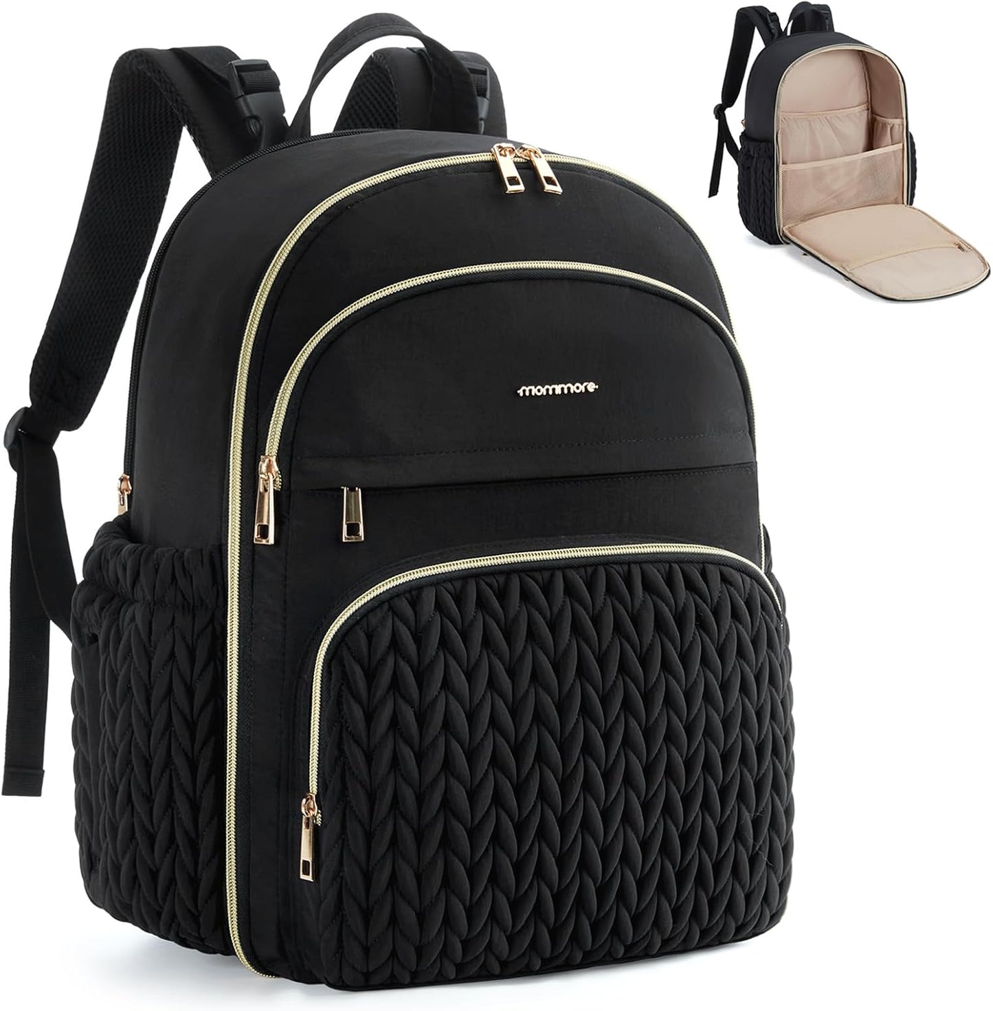 mommore Diaper Bag Backpack with Insulated Pockets for Moms
