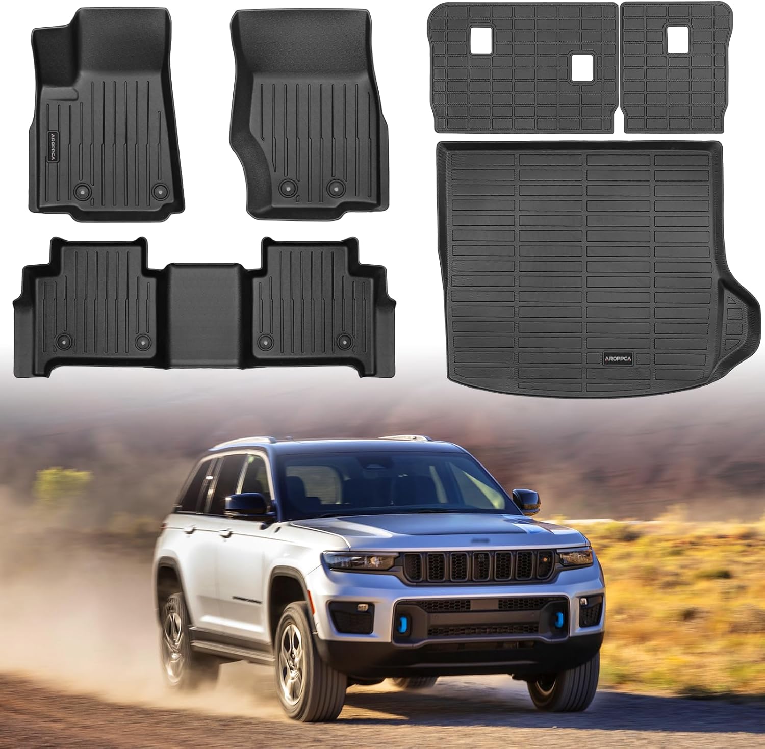 All Weather Floor Mats for 2022-2025 Jeep Grand Cherokee 5-Seater