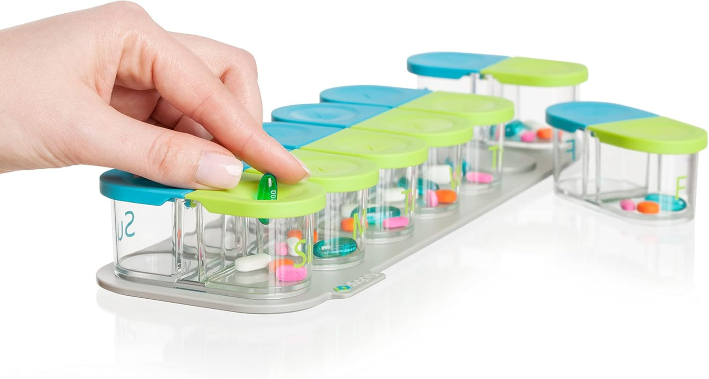 Sagely Smart XL Weekly Pill Organizer for Easy Medication Management