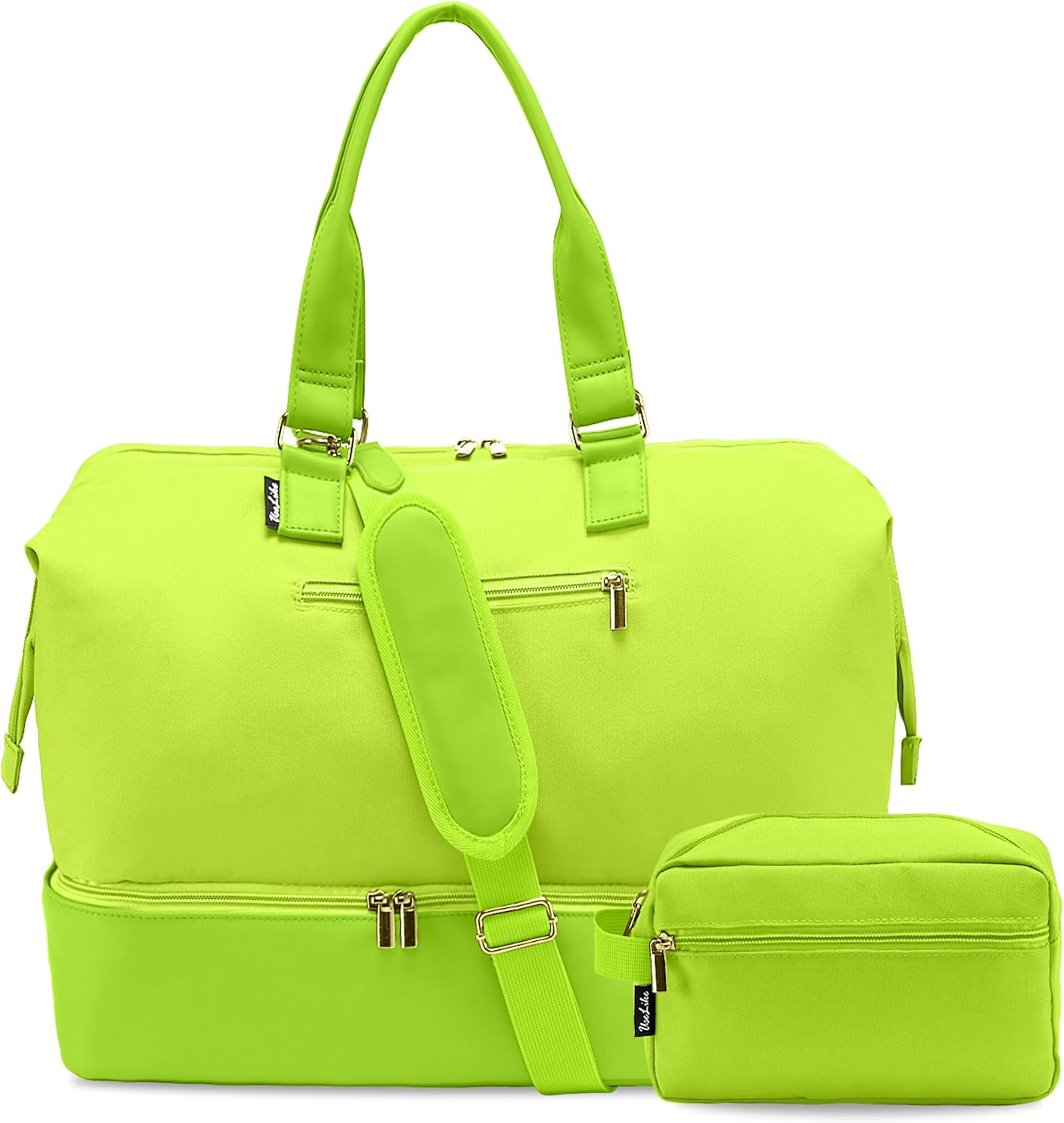 Large Travel Duffel Bag with Shoe Compartment for Women