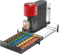 Glass Top Coffee Pod Holder Compatible with 50 Vertuo Pods - Compact