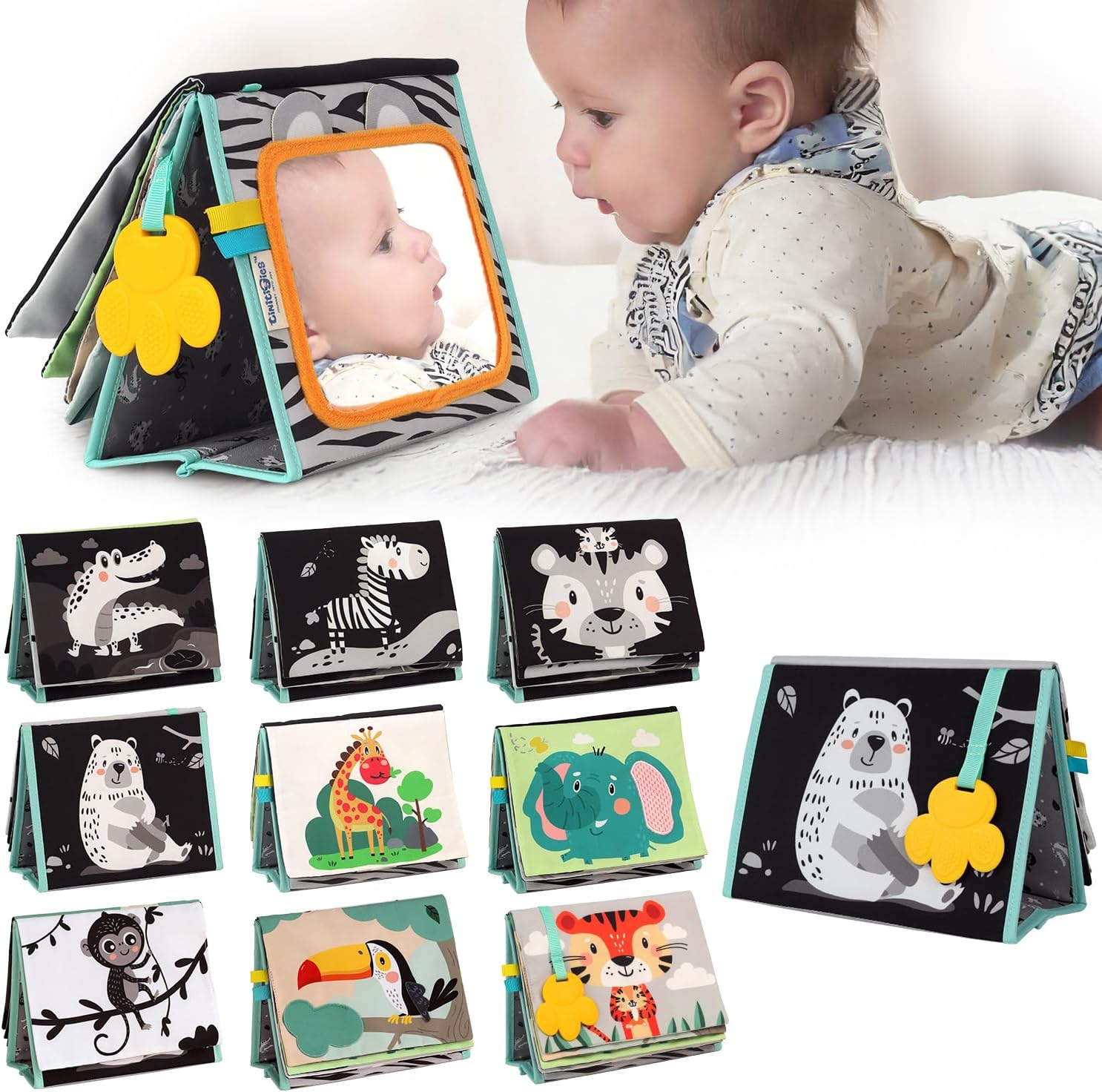 JollyBaby Tummy Time Mirror - Stimulating & Safe Fun