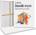 48 x 36 in Large Cotton Canvas 6 Pack - Triple Primed Painting Kit