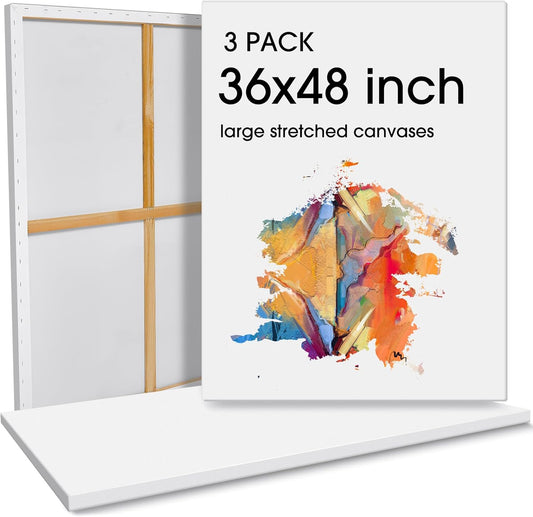 Large Canvas for Painting - 6 Pcs 48 x 36 Inch Blank Canvases