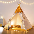 Teepee Tent for Kids with Mat and Light - Cozy Indoor Play Tipi