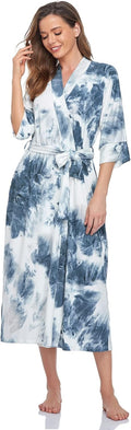 Women's Soft Long Robe Full Length Kimono Sleepwear - Soft, Breathable